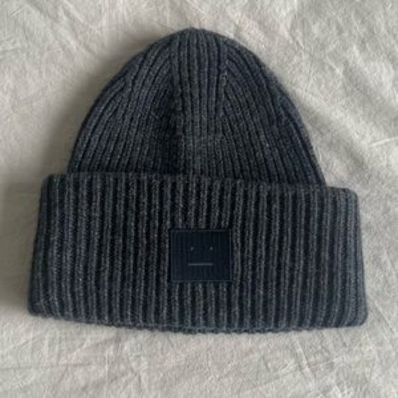 Acne Studios Large Face Logo Beanie - Picture 1 of 5